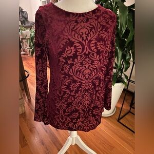 ECI Deep Red Long Sleeve Top